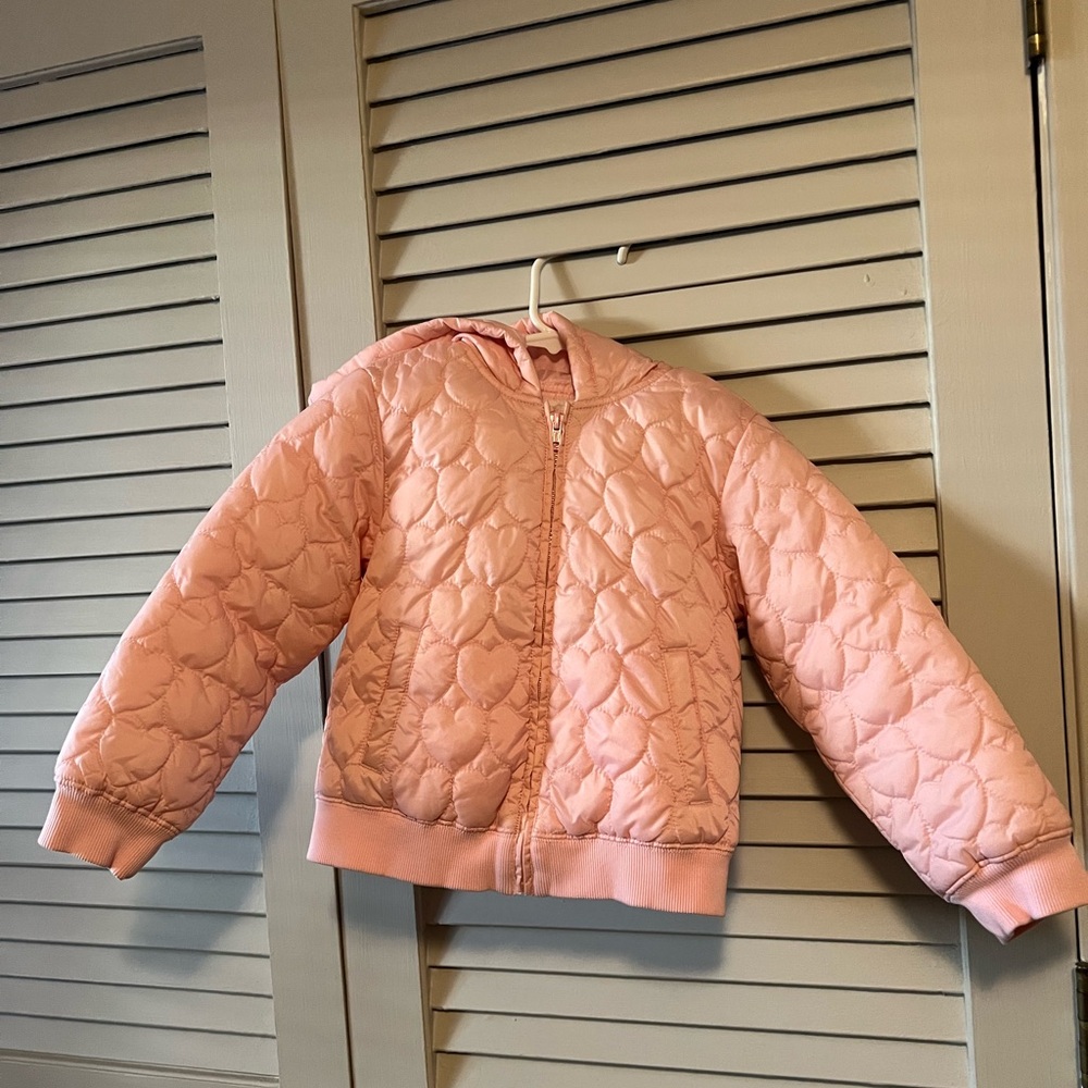 Gymboree Light Pink Quilted heart coat